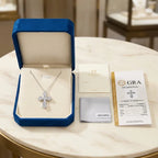 Kite-Cut Moissanite Cross Necklace | VVS1 Diamond Brilliance 925 Sterling Silver