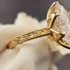 The Sunflower Marquise Ring: Vintage Hand-Engraved Elegance That Never Snags-Last Day Sale-90% OFF🔥