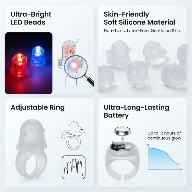 LED Light-Up Halloween Rings (The #1 Non-Candy Party Favor)