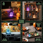 20-Piece Set of Glow-in-the-Dark Mini Ghost Figurines | Cute Halloween Desktop and Home Decor