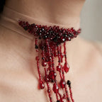 Gothic Blood Drip Crystal Choker – Instant Vampire Illusion Choker (No-Mess & Skin-Friendly)-Last Day Sale-90% OFF🔥