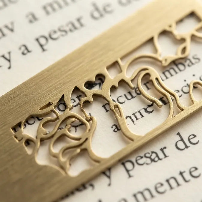 Vintage Gold Metal Bookmark with Cat Silhouette — Handcrafted Laser-Cut Page Holder & Book Clip | The Ultimate Thoughtful Gift for Book Lovers-Last Day Sale-50% OFF🔥