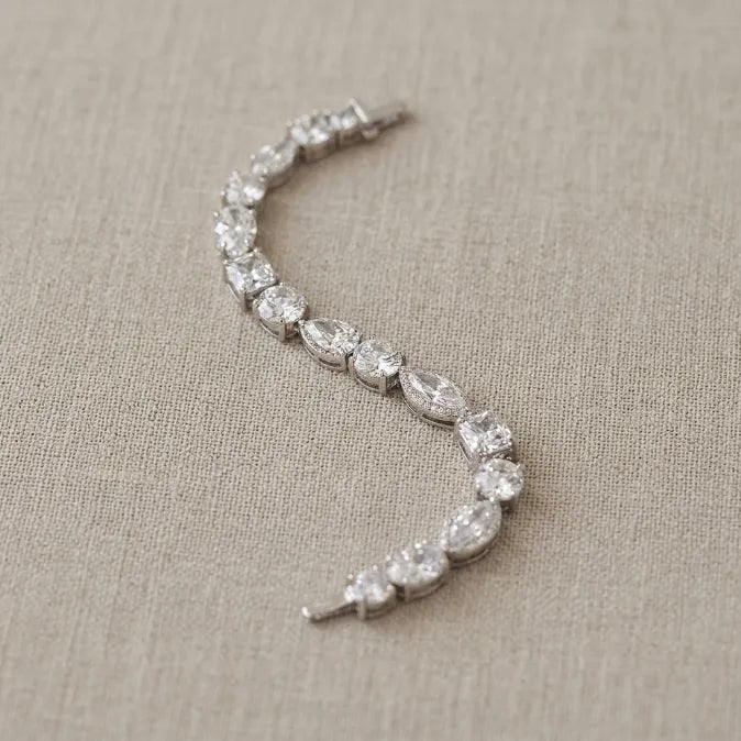 Brilliant Multi-Shape Diamond Simulant Tennis Bracelet -Last Day Sale-90% OFF🔥