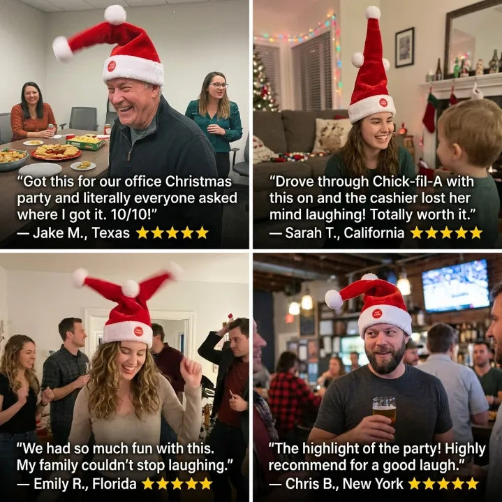 ✨Last Day 50% OFF✨ Gravity-Defying Upright Santa Hat | The Ultimate Holiday Party & Gag Hat
