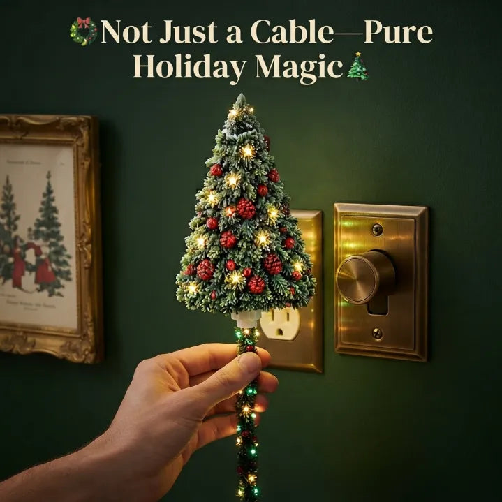 Holiday Magic USB Charging Cable & Starry Ceiling Projector Night Light – Festive Bedroom Ambient Light & Gift Idea