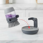 Palm Soap Dispensing Brush with Countertop Storage Caddy
