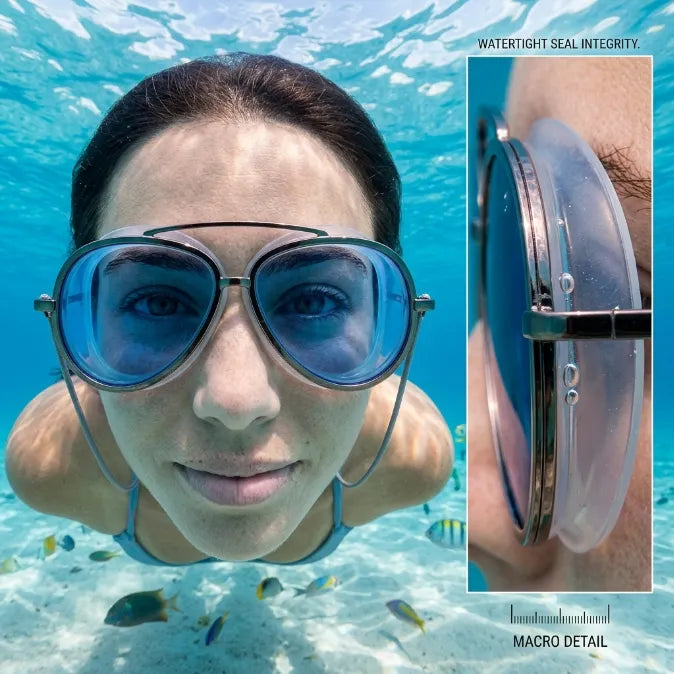 Polarized Aviator Swim Goggles – Anti-Fog, 100% Leak-Proof & Zero Eye Pressure