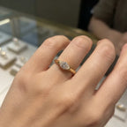 Modern V-Tip Marquise Accent Ring | Stackable Pinky & Wedding Band Companion