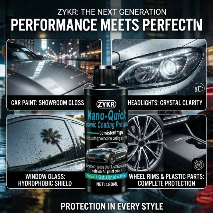 3-in-1 Quick Ceramic Spray: Instant Waterless Wash, Diamond Shine & Nano Protection for Cars & Home