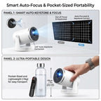 Halloween Edition Smart 1080P Mini Projector | 220° Rotatable Auto-Focus Outdoor & Window Movie Theater for Bedroom, Camping & Parties