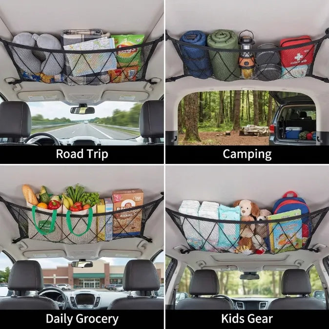 Transform Your Messy Car into a Spacious Oasis – The Ultimate Ceiling Cargo Net