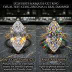 The Empress Marquise-Vintage Hand-Engraved Ring with Hidden Halo