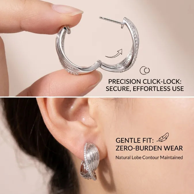 Radiant Twist Lightweight Huggie Earrings | Hypoallergenic Everyday Luxury-Last Day Sale-90% OFF🔥