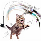 Interactive Suction Cup Flying Bird Cat Toy – 10-in-1 Hands-Free Feather Wand for Indoor Cats