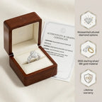 Timeless Oval Moissanite Upgrade Ring with Hidden Halo & Eternity Band