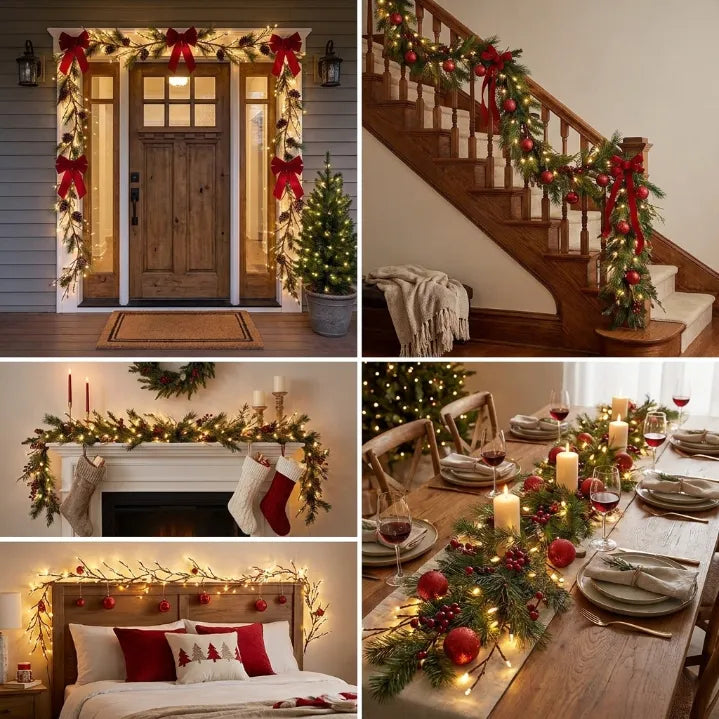 Lighted Willow Vine Wall Garland – Flexible 144 LED Tree Branch Lights with Remote & Timer for Cozy Room & Holiday Decor