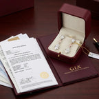 18K White Gold Pear-Cut Diamond Earrings with 1ct Rare Pink Diamond | GIA Certified