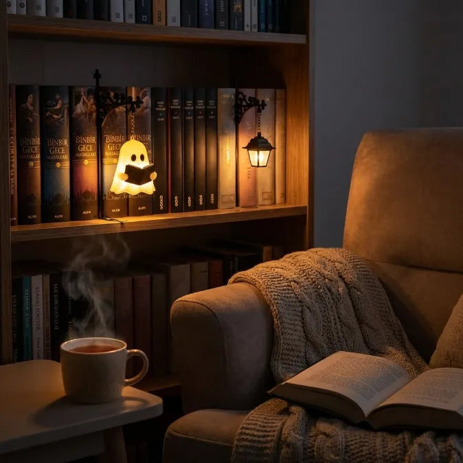 The Original Book Nook Light | Vintage Streetlight & Cozy Reading Ghost