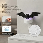 Light-Up 3D Halloween Bat Wall Decals with Twinkling LED Lights – 100% Wall-Safe & Reusable