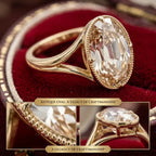 🔥 LAST DAY — 90% OFF 🔥Vintage Oval Solitaire Ring | 14K Gold Finish Quiet Luxury Statement Ring for Women