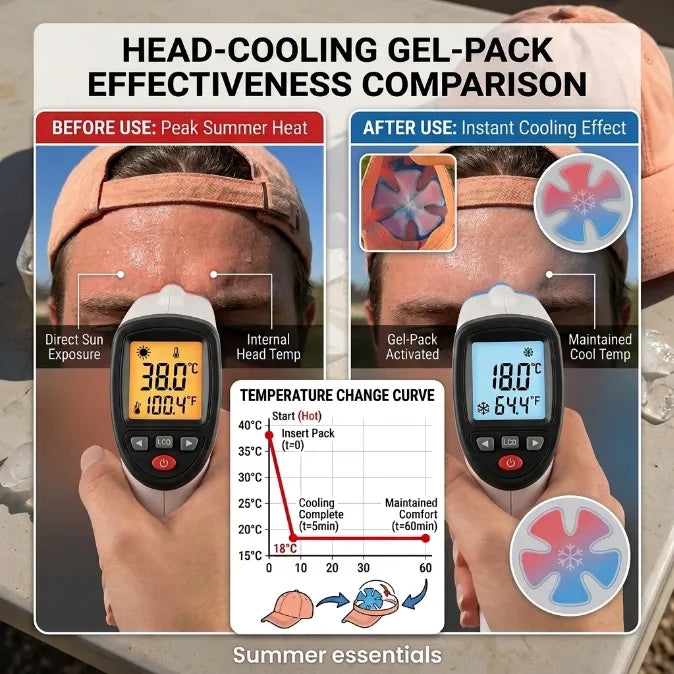 Premium Soothing Cooling Crown – Ergonomic Gel Insert for All-Day Outdoor Comfort