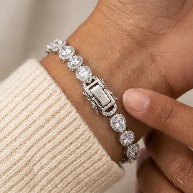 Brilliant Multi-Shape Diamond Simulant Tennis Bracelet -Last Day Sale-90% OFF🔥