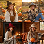 Modern Wide-Brim Witch Hat | Breathable, Shape-Regulating & All-Day Comfortable Costume & Fashion Accessory