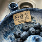 Vortex Self-Rinsing Ceramic Berry Bowl | 2-in-1 Fruit Washer & Serving Strainer