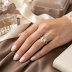 🔥 LAST DAY — 90% OFF 🔥Vintage Oval Solitaire Ring | 14K Gold Finish Quiet Luxury Statement Ring for Women