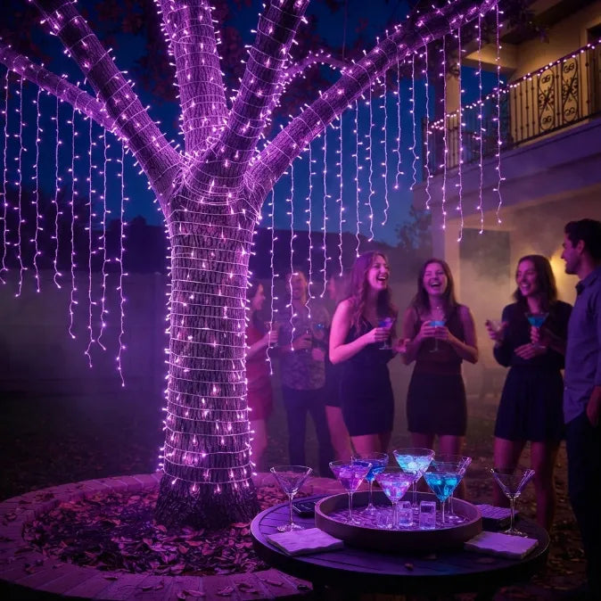 Ultra-Bright LED Waterfall Lights — Outdoor Cascading Hanging Fairy Lights with Remote-Last Day Sale-50% OFF🔥