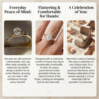 2.5 CT Oval Cut Moissanite Engagement Ring — Flora Twist Band, 14K Gold Finish (Everyday Luxury)