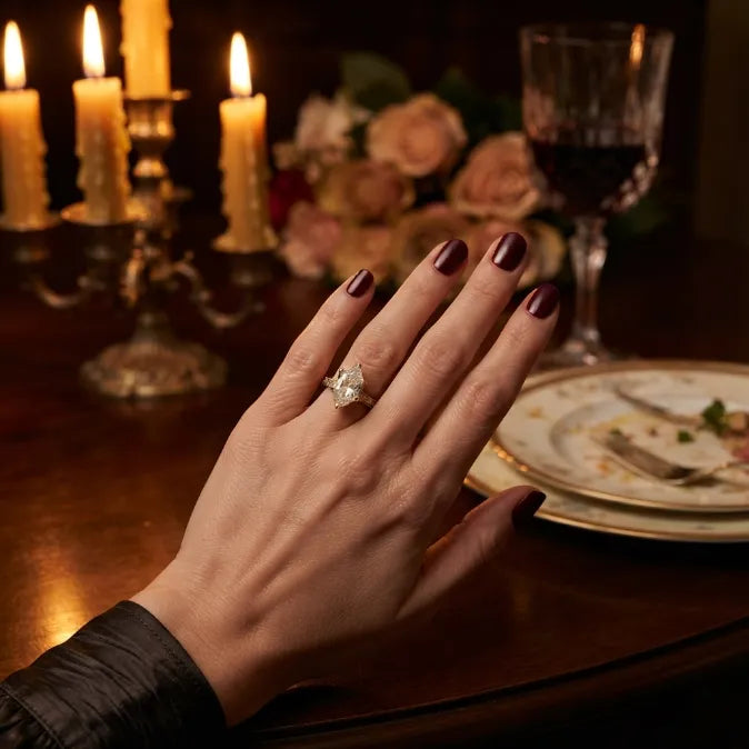 The Sunflower Marquise Ring: Vintage Hand-Engraved Elegance That Never Snags-Last Day Sale-90% OFF🔥