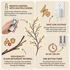 Lighted Willow Vine Wall Garland – Flexible 144 LED Tree Branch Lights with Remote & Timer for Cozy Room & Holiday Decor