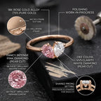 Veria Ring - 18K Gold Two-Birthstone Heart Ring