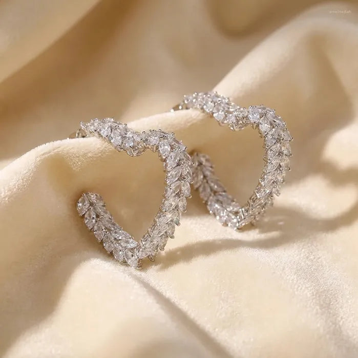 Vine Rhinestone Heart Dangle Earrings | Feather-Light, Hypoallergenic & Pain-Free Elegance-Last Day Sale-90% OFF🔥