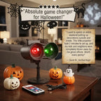 Dual-Lens Holographic Halloween Projector – 30-Second Plug & Play Ghost & Skull Light for Indoor & Outdoor Decor