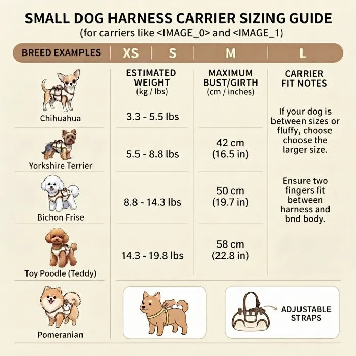 Hands-Free Dog Shoulder Harness Carrier – 2-in-1 Breathable Mesh Front Bag & Vest with Adjustable Strap for Small Dogs & Puppies-Last Day Sale-90% OFF🔥