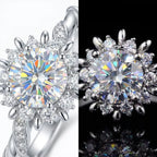 Handcrafted Vine Halo Moissanite Ring – 2.65 Refractive Index Sparkle, Hypoallergenic Comfort Fit