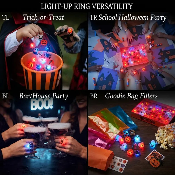 LED Light-Up Halloween Rings (The #1 Non-Candy Party Favor)