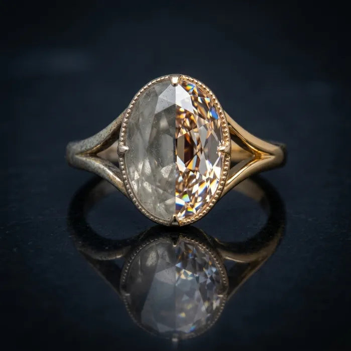 🔥 LAST DAY — 90% OFF 🔥Vintage Oval Solitaire Ring | 14K Gold Finish Quiet Luxury Statement Ring for Women