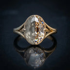 🔥 LAST DAY — 90% OFF 🔥Vintage Oval Solitaire Ring | 14K Gold Finish Quiet Luxury Statement Ring for Women