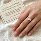 Veria Ring - 18K Gold Two-Birthstone Heart Ring