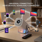 Smart 180° Rotatable HD Projector for Ceiling – WiFi 6 & Bluetooth, Auto Keystone, 4K Support for Home & Bedtime Reading