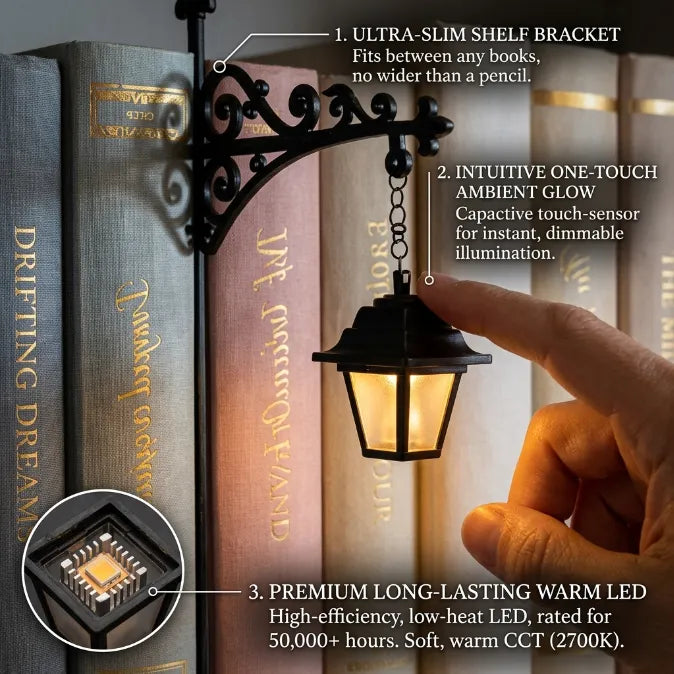 The Original Book Nook Light | Vintage Streetlight & Cozy Reading Ghost
