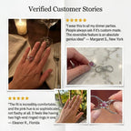 🔥 LAST DAY — 90% OFF 🔥 Reversible Pink Gemstone & Diamond Magic Cube Statement Ring | 18K White Gold Plated Luxury Jewelry for Women