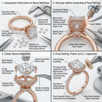 🔥 LAST DAY — 90% OFF 🔥Radiant Hidden Halo Solitaire Engagement Ring | Radiant Cut Luxury Diamond Ring in 14K Gold