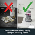 Palm Soap Dispensing Brush with Countertop Storage Caddy