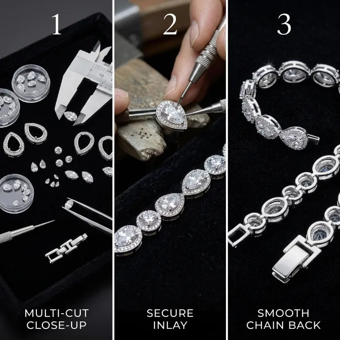 Brilliant Multi-Shape Diamond Simulant Tennis Bracelet -Last Day Sale-90% OFF🔥