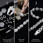 Brilliant Multi-Shape Diamond Simulant Tennis Bracelet -Last Day Sale-90% OFF🔥
