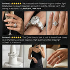 Timeless Oval Moissanite Upgrade Ring with Hidden Halo & Eternity Band